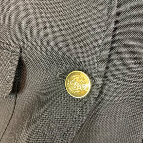 J. Crew Women's 2‎ Navy Rhodes Blazer Gold Button Italian Wool Careerwear Preppy - Picture 3 of 9
